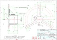 DESSIN DYA040 support en croix pour pluviomtre LSI-LASTEM