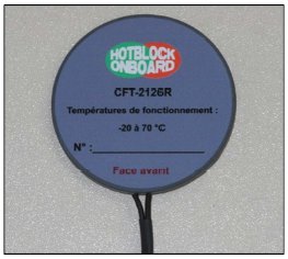 Capteur de flux thermique CFT-2126R de chez HotBlock