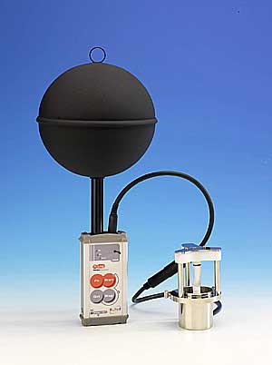 ELR205 : sonde radio globe noir pour de la temprature radiante, transmission par radio