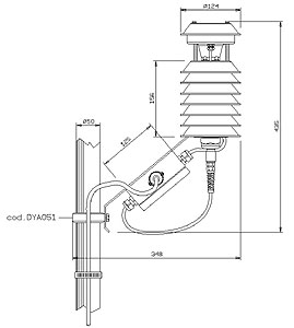Dessin thermohygrom�re DMA867 avec ventilation forc�e