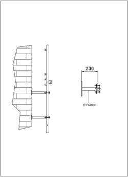 DYA004 : Bras pour mt  50 mm montage mural (un couple est ncessaire)