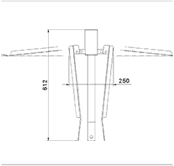 DYA021.1 : Trpied pour applications portables. Pour les mts  50 mm montage sur le sol (terre)