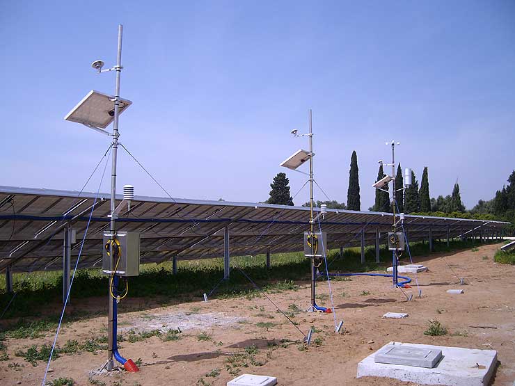 Station météo automatique pour champ photovoltaïque